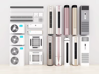 Air Conditioner Fans Variety of Styles and Modern Design Types 3d model