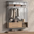 Modern Wardrobe Glass Door Design With Hanging Area Drawers Storage Boxes Hat And Bags