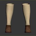 Stylish Brown Shoes with Beige Long Socks Displayed on Dark Background