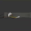 Household Square Fan With Plastic Housing Blades Wires And White Connector