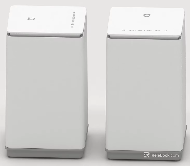 Two White Modern Daily Electrical Appliances With Simple Design And Sleek Finish 3d model 
