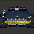 Blue Racing Car With Number 44 And Yellow Accents Streamlined Design