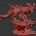 Modern game character fantasy beast fantasy 3d model