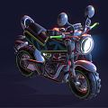 Modern Motorcycle Science Fiction Motorcycle 3d model