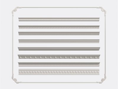 European-style Corner Line Carved Corner Line model