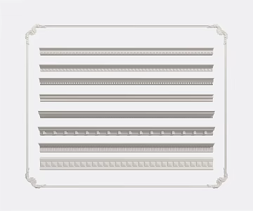 European-style Corner Line Carved Corner Line 3d model