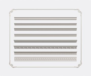 European-style Corner Line Carved Corner Line 3d model