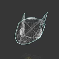 Game Movie Character With Black Device Glowing Lines Wing Like Structure Number 6