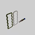 Modern Wavy Frame Mirrors With Multiple Color Options For Home Decor