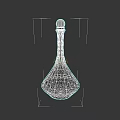 Brown Ceramic Vase With Slim Neck And Wide Base On Black Background