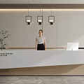 Modern reception desk Front Desk 3d model
