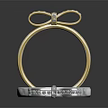 Gold and Silver Bow Design Rings for Fashion Jewelry Collection