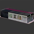 Contemporary Architectural Model Featuring Black White Exterior Flat Roof And Glass Windows