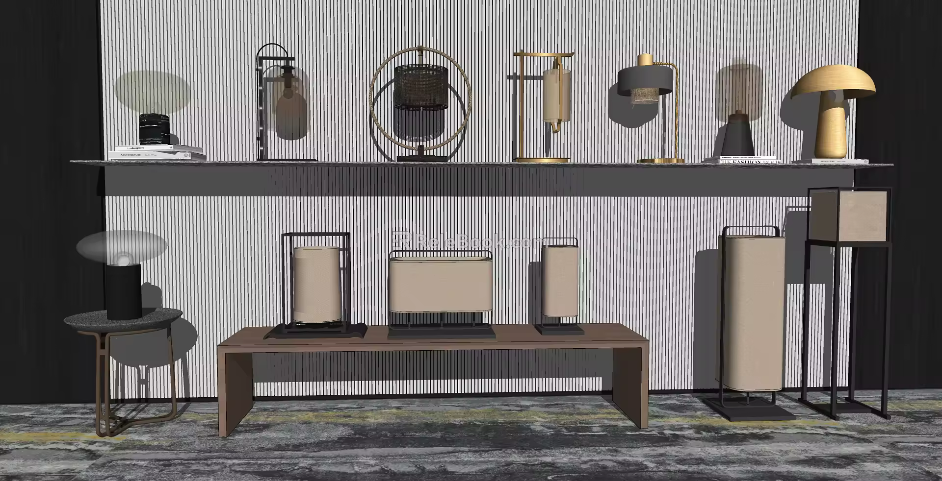Light Luxury Lamps Combination Table Lamp 3d model