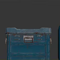 Sturdy Blue Storage Box And Rolling Suitcase For Daily Household Needs