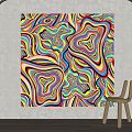 Quiet Abstract Painting Decorative Painting Abstract Painting Texture Painting Art Decorative Creative Single Chair 3d model