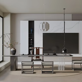 Modern table combination 3d model