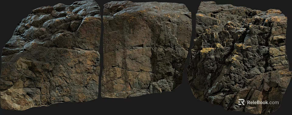 Garden Landscape Design Featuring Natural Rock Textures And Rough Stone Surfaces 3d model 