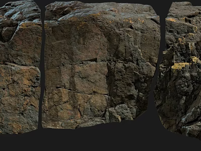 Garden Landscape Design Featuring Natural Rock Textures And Rough Stone Surfaces 3d model