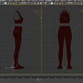 Black Athletic Sports Clothing Set With Tank Top And Leggings Outfit