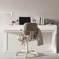 Modern Desk Chair Desk Chair Combination Study Desk Computer Desk Lamp Computer Chair 3d model