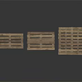 Sturdy Wooden Pallets With Natural Wood Slats And Smooth Surface Design