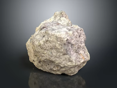 Natural Stone and Wood Decorative Object With Rough Surface and Organic Texture 3d model