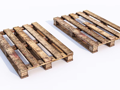 Industrial Equipment Heavy Duty Wooden Pallets For Transportation And Storage 3d model