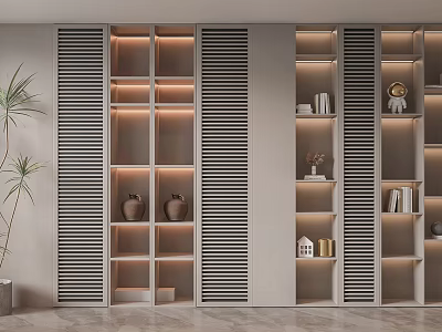 Modern Wine Cabinet Wine Cabinet Combination Ornaments Wine Cabinet Decoration Wine Glass 3d model