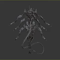 Intelligent Machine Featuring Multiple Mechanical Arms With Red Glowing Ends And Complex Structure