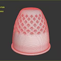 Silver Metal Thimble With Small Holes For Sewing Projects And Crafts
