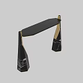 Elegant Console Table With Black Marble Top And Gold Metal Legs Design