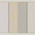 Wall Panels With Various Textures And Light Colors Beige Gray White Sample 3d model