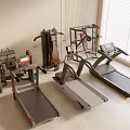 Modern Home Gym Fitness Equipment With Treadmills And Strength Training Machines