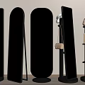 Stylish Floor Mirrors With Arched Round Base And Shelf Designs For Home Decor