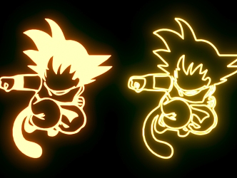 Neon Dragon Ball Monkey King Saiyan Lights Decorative Lights Wall Lights Restaurant Lights Trendy Play Decorative Figures Styling Lights 3d model