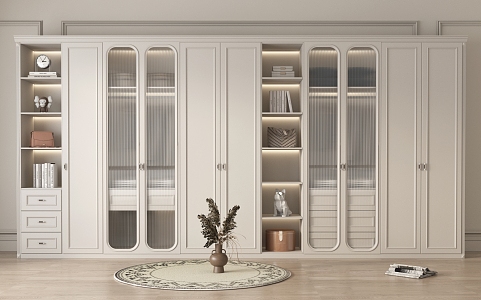 Cream wardrobe French wardrobe 3d model