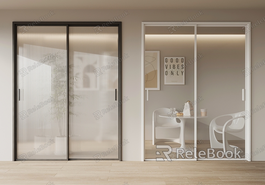 Folding door wooden folding door sliding door sliding door sliding door multi-link door model