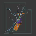Aerial Urban Planning Design With River Roads Bridges And Green Spaces