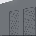 Modern Hinged Doors With Geometric Line Design Three Panel Contemporary Interior