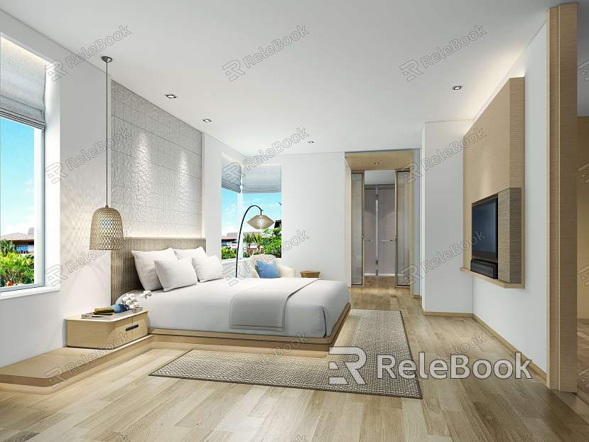 Modern Rooms Homestay Hotel Rooms model