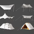 Various Types Of Camping Tents With Different Structures For Outdoor Activities