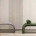 Modern Bed End Stool Bed End Stool Combination 3d model