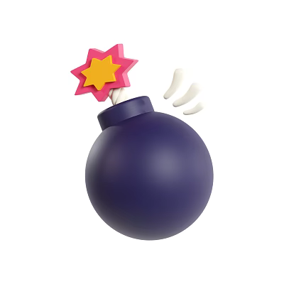 Modern Bomb Cartoon Bomb Game Props 3d model Modern Bomb Cartoon Bomb Game Props 3d model