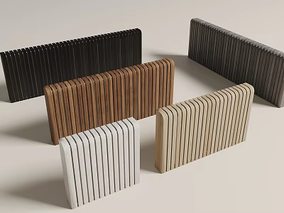 Modern Radiators With Different Color Options For Home Interior Heating Design 3d model