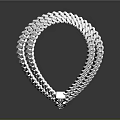 Shiny Silver Layered Necklace With Intricate Chain Links And Decorative Design