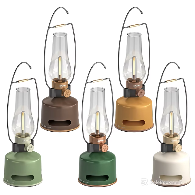 Colorful Headphone Speakers Featuring Glass Shade And Metal Stand In Multiple Colors 3d model 