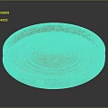 Artistic Handcrafted Orange Round Tray Sculpture Carving With Decorative Edge Details