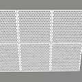 White Perforated Ceiling Design With Square Panels In Grid Pattern For Modern Interior