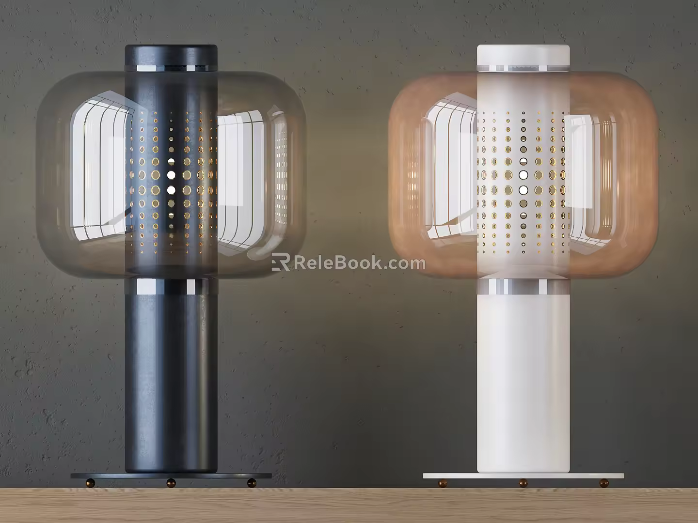 modern table lamp glass table lamp 3d model